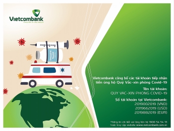 Công bố tài khoản tiếp nhận của Qũy vắc-xin phòng Covid-19 Vietcombank