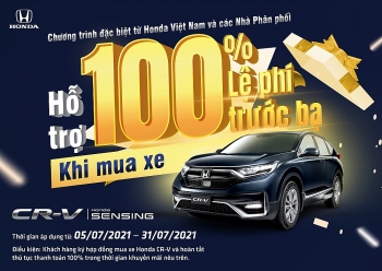 Khách mua Honda CR-V  được hỗ trợ 100% phí trước bạ