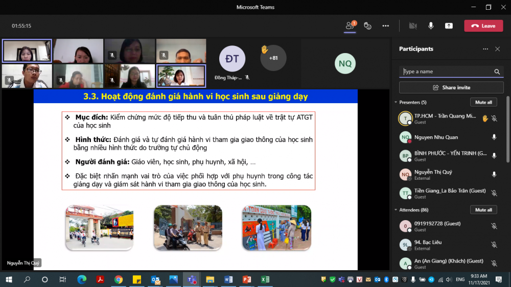 Khởi động chương trình giáo dục “An toàn giao thông cho nụ cười ngày mai” năm học 2021 – 2022