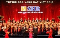 SHB nhận giải Sao Vàng đất Việt và Sản phẩm chất lượng cao 2018