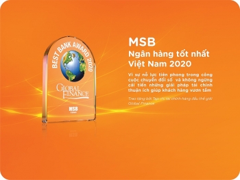 MSB được vinh danh Ngân hàng tốt nhất năm 2020