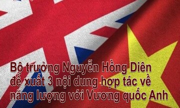 Bộ trưởng Nguyễn Hồng Diên đề xuất 3 nội dung hợp tác về năng lượng với Vương quốc Anh