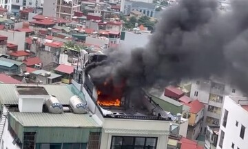 Video cảnh sát chữa cháy nhà ở Vũ Trọng Phụng