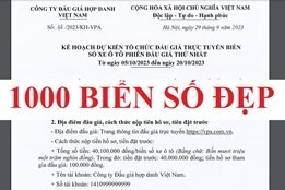 Danh sách 1.000 biển số 