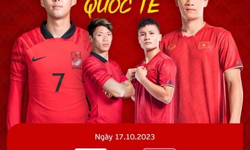 Trực tiếp bóng đá trận Việt Nam và Hàn Quốc, 18h ngày 17/10