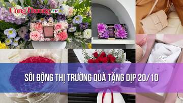 Thị trường quà tặng dịp 20/10: Hoa tươi hút khách, đa dạng ý tưởng