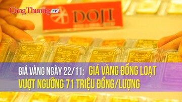 Giá vàng ngày 22/11: Giá vàng đồng loạt vượt ngưỡng 71 triệu đồng/lượng