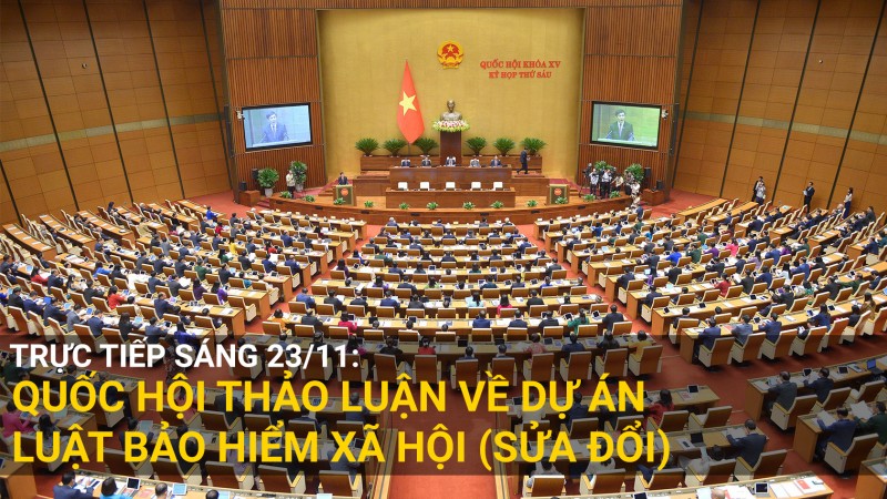 Trực tiếp 23/11: Quốc hội thảo luận về dự án Luật Bảo hiểm xã hội (sửa đổi)