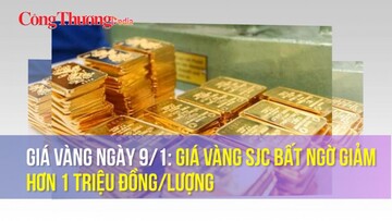 Giá vàng ngày 9/1: Giá vàng SJC bất ngờ giảm hơn 1 triệu đồng/lượng