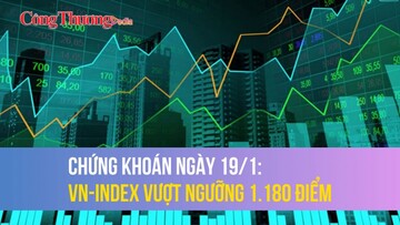 Chứng khoán ngày 19/1: Vn-Index vượt ngưỡng 1.180 điểm
