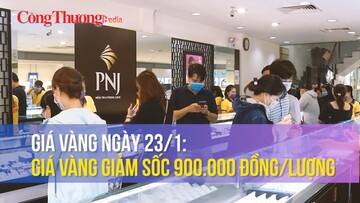 Giá vàng ngày 23/1: Giá vàng giảm sốc 900.000 đồng/lượng