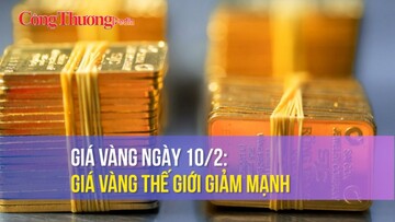 Giá vàng ngày 10/2: Giá vàng thế giới giảm mạnh