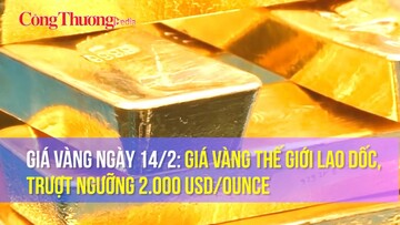 Giá vàng ngày 14/2: Giá vàng thế giới lao dốc, trượt ngưỡng 2.000 USD/ounce
