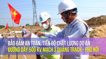 Bảo đảm an toàn, tiến độ chất lượng dự án đường dây 500 kV mạch 3 Quảng Trạch – Phố Nối