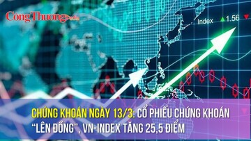 Chứng khoán ngày 13/3: Cổ phiếu chứng khoán “lên đồng”, VN-Index tăng 25,5 điểm