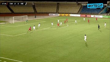 Tình huống nguy hiểm trận U23 Việt Nam đấu với U23 Tajikistan