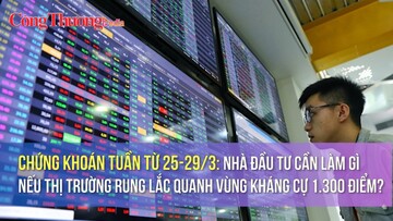 Chứng khoán tuần từ 25-29/3: Nhà đầu tư cần làm gì nếu thị trường rung lắc quanh vùng kháng cự 1.300 điểm?