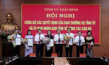 Thái Bình: Trao quyết định điều động, bổ nhiệm hàng loạt cán bộ chủ chốt