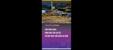 Cận cảnh Dubai hứng mưa lớn lịch sử, chỉ một ngày gần bằng hai năm