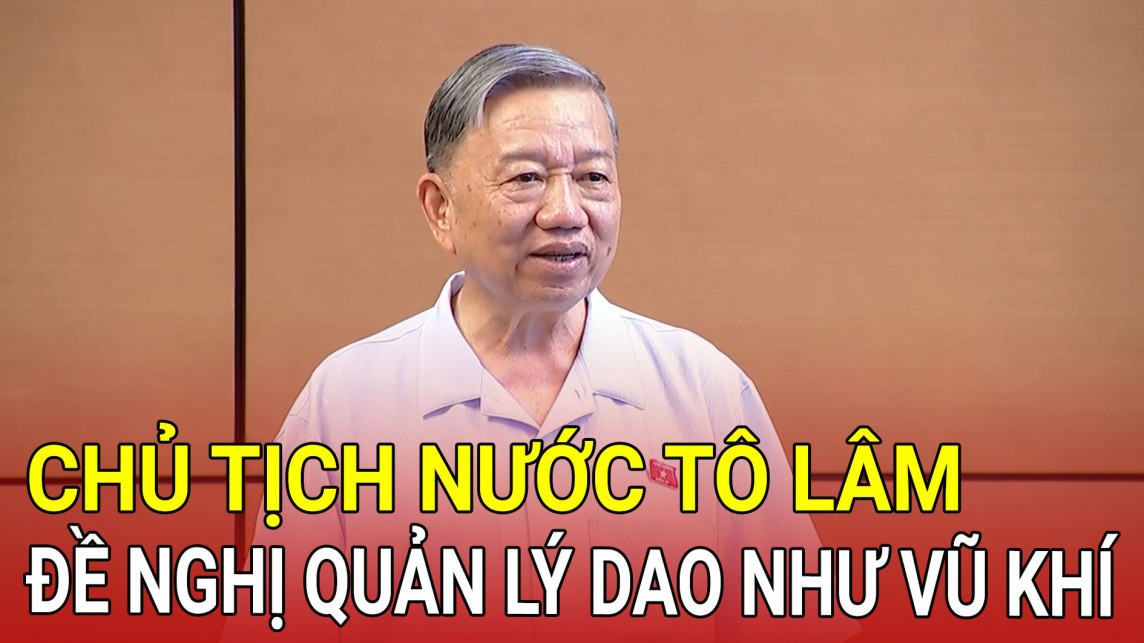 Chủ tịch nước Tô Lâm: Đề nghị quản lý dao như vũ khí