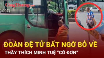 Đoàn người theo chân thầy Thích Minh Tuệ lũ lượt bỏ về