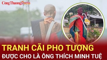 Tranh cãi hình ảnh bức tượng giống ông Thích Minh Tuệ