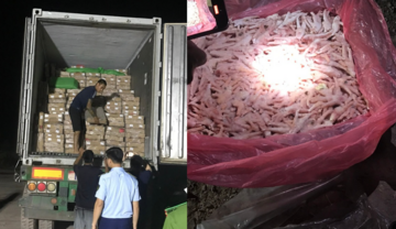 Phát hiện gần 25 tấn chân gà đông lạnh không rõ nguồn gốc