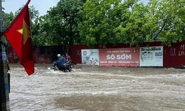 Mưa lớn ngập lụt ở thành phố Hải Phòng