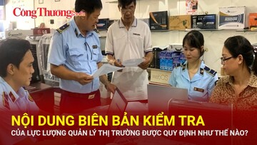 Nội dung biên bản kiểm tra của lực lượng Quản lý thị trường được quy định như thế nào?