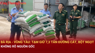 Bà Rịa - Vũng Tàu: Tạm giữ 7,3 tấn đường cát, bột ngọt không rõ nguồn gốc