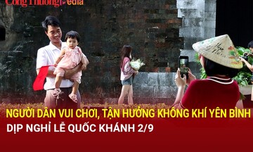 Người dân vui chơi, tận hưởng không khí yên bình dịp nghỉ lễ Quốc khánh 2/9