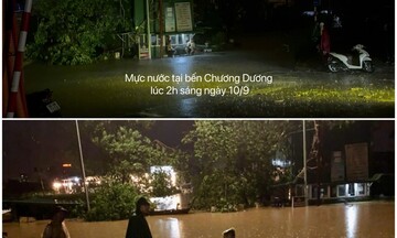 Video: Nước lũ sông Hồng dâng cao cả mét trong đêm