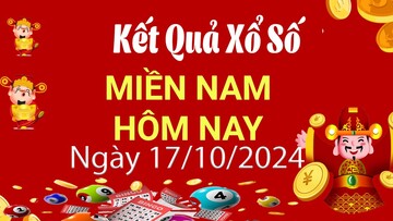 Kết quả xổ số miền Nam hôm nay 17/10/2024, XSMN 17/10, trực tiếp XSMN 17/10, KQXSMN