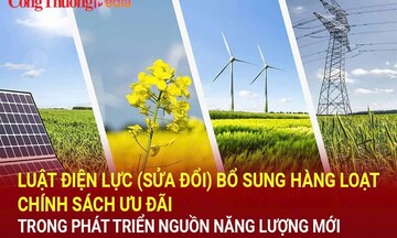 Luật Điện lực (sửa đổi) bổ sung hàng loạt chính sách ưu đãi trong phát triển nguồn năng lượng mới