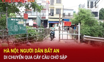 Hà Nội: Người dân bất an, di chuyển qua cây cầu chờ sập