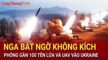 Nga bất ngờ không kích gần 100 tên lửa, thủ đô Ukraine 'rực lửa'