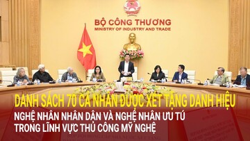 Danh sách 70 cá nhân được xét tặng danh hiệu Nghệ nhân nhân dân và Nghệ nhân ưu tú