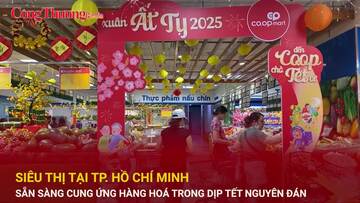 Siêu thị tại TP. Hồ Chí Minh chuẩn bị sẵn hàng Tết