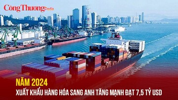 Năm 2024 xuất khẩu hàng hóa sang Anh tăng mạnh đạt 7,5 tỷ USD