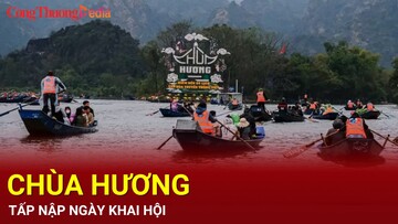 Chùa Hương tấp nập ngày khai hội