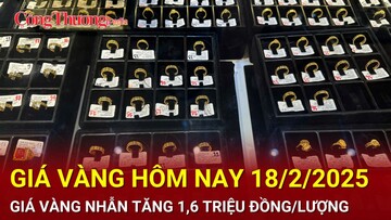 Giá vàng hôm nay 18/2/2025: Giá vàng nhẫn tăng 1,6 triệu đồng/lượng