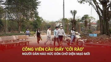 Công viên Cầu Giấy 'cởi rào', người dân háo hức chờ diện mạo mới