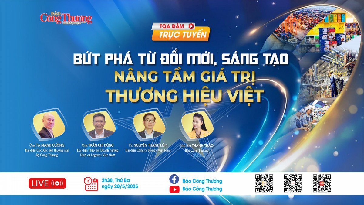 TRỰC TIẾP: Tọa đàm 'Bứt phá từ đổi mới sáng tạo: Nâng tầm giá trị thương hiệu Việt'