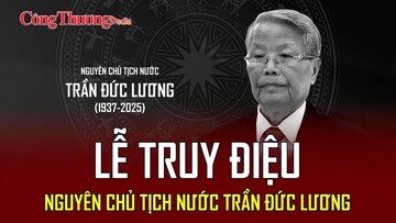 [TRỰC TIẾP]: Toàn cảnh Lễ an táng nguyên Chủ tịch nước Trần Đức Lương