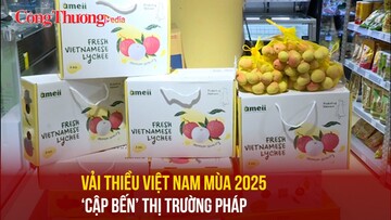 Vải thiều tươi Việt Nam mùa 2025 'cập bến' thị trường Pháp