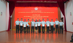 Công bố quyết định của Tổng Thanh tra Chính phủ về công tác cán bộ tại Cục IX