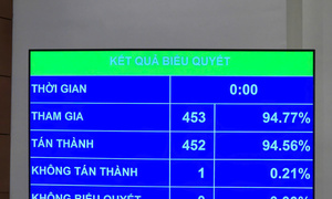 Quốc hội biểu quyết thông qua Luật Thuế thu nhập doanh nghiệp (sửa đổi)