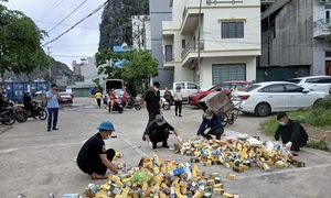 Quảng Ninh: Hàng ngàn hộp thực phẩm chức năng bị bỏ tại điểm tập kết rác
