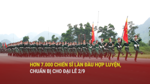 Hơn 7.000 chiến sĩ lần đầu hợp luyện, chuẩn bị cho đại lễ 2/9