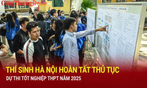 Thí sinh Hà Nội hoàn tất thủ tục dự thi tốt nghiệp THPT năm 2025